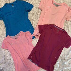 Lot of 4 Workout Running Tees SportHill, REI, Size Medium
